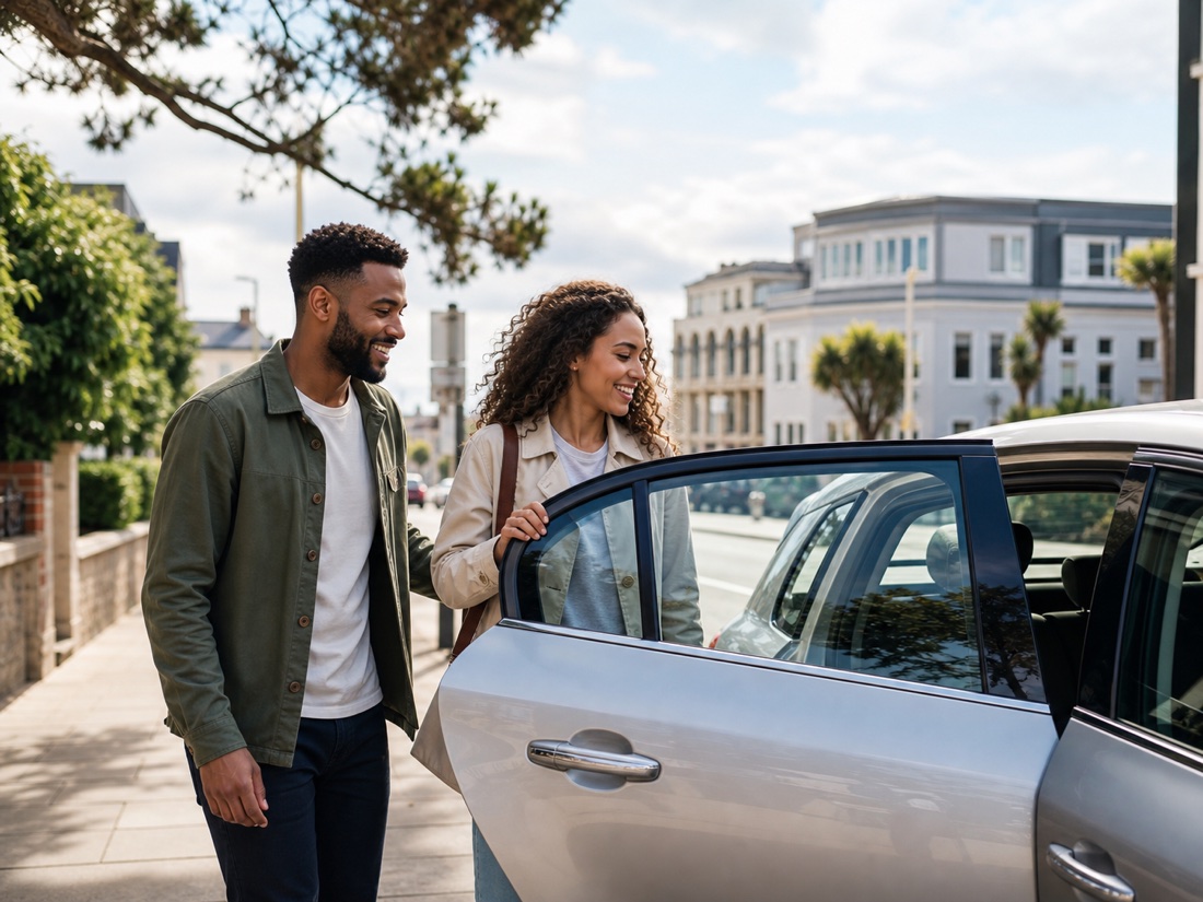 People getting into a MyLyft ride in Bournemouth